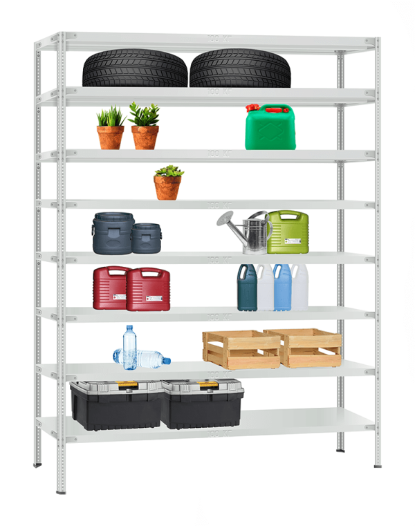 Стеллаж металлический Титан МС-900 2400x1000x600 8 полок